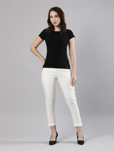 Image of Femmora Comfortable Fit Solid Straight Pant, Breathable Cotton Fabric with Side Zip Button Closure, for Women, Pack of 1