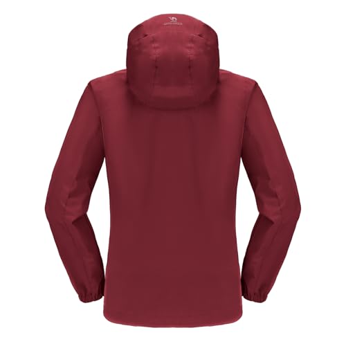 CAMEL CROWN Women's Waterproof Windbreaker Jacket, Lightweight Wind-Resistant Hiking Coat2