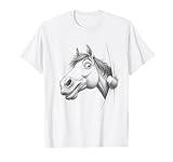 Photo Gallery cavallo divertente che sbircia design equestre maglietta Photo Gallery cavallo divertente che sbircia design equestre maglietta