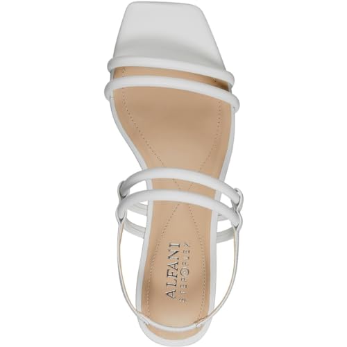 Alfani Womens PAULINAP Faux Leather Slingback Pumps White 8.5 Medium (B,M)3