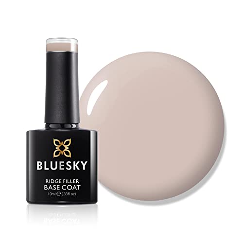 BLUESKY Ridge Filler Base Coat, MB07, Nude, Gel Nail Polish, Rubber Base Gel, 10ml, Ridge Filler Base Coat - Nude, 10 ml (Pack of 1)