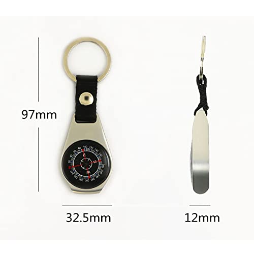 Brújula Mini Portátil de Llavero en Metal miniatura 2