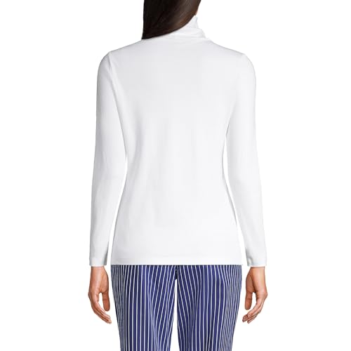 Lands' End Women's American-Grown Supima Cotton Fitted Long Sleeve Turtleneck2
