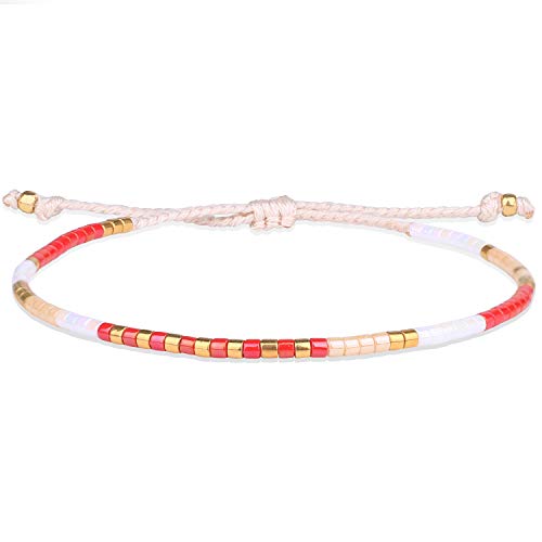 Image of KELITCH Boho Women Crystal Shell Beaded Friendship Bracelets Handmade Strand Bracelet Bangles Jewelry