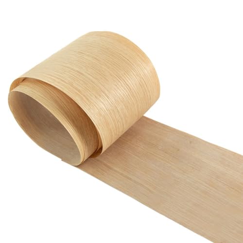 Natural White Oak Wood Veneer Sheets (Straight Grain) - DIY Restoration Material for Speaker, Cabinets, Tables, Shelves - Durable, Easy to Apply - 6 x 110 Inch