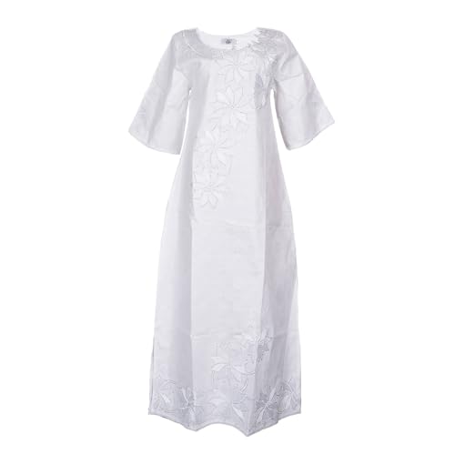 Image of HD African Bazin Riche Maxi Dress for Woman Traditional Embroidery Dashiki Dresses with Head Wraps