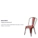 Flash Furniture Blake Commercial Grade 4 Pack Distressed Kelly Red Metal Indoor-Outdoor Stackable Chair