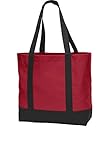 Port Authority Day Tote BG406 Chili Red/Black One Size