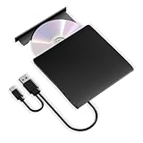 External CD/DVD Drive for Laptop, USB 3.0 and Type-C CD Rom External Drive for PC, Portable and Slim CD Burner for Laptop Desktop, Usb CD/DVD External Drive Compatible with Windows Linux Mac OS Vista