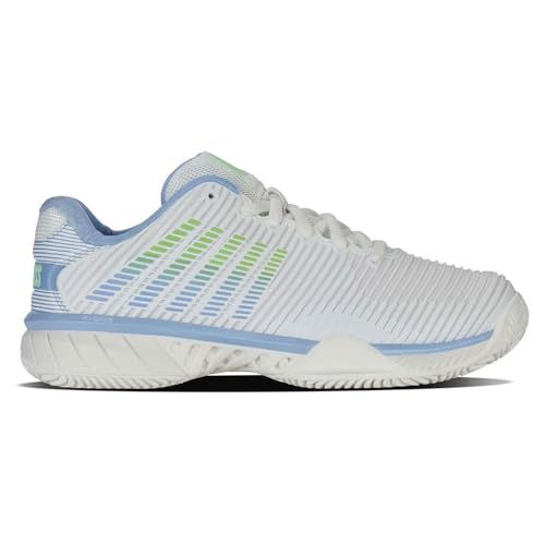 K-Swiss Hypercourt Express 2, Tenis Shoe Mujer, Wht Dtchcnl Green, 40 EU