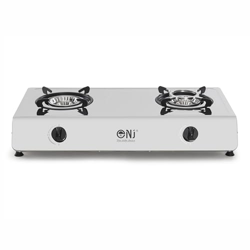 NJ-200SD Portatile Fornello a gas 2 bruciatori da 70cm in Acciaio Inox con Piezo 8.8 kW