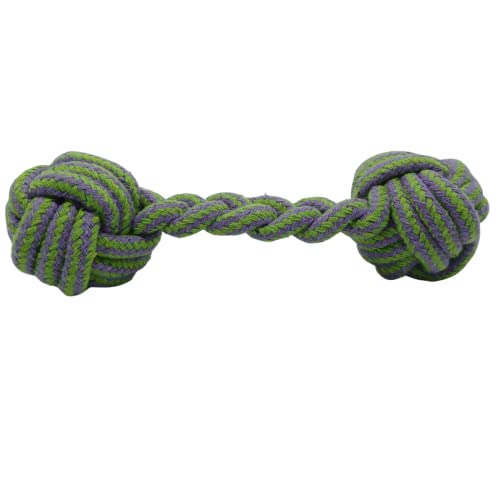 Brinquedo Pet Ossinho Mordedor de Corda Colorida Limpa Dentes Cor:ROXO