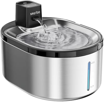 Smartoo Wireless Cat Water Fountain Stainless Steel, 152oz/4.5L C...