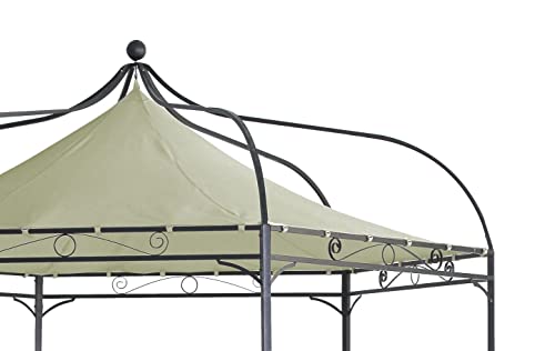 Metall Pavillon DEGAMO Modena 6-eckig 320cm mit wasserdichtem Dach