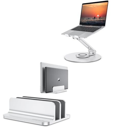 Base vertical ajustable para laptop OMOTON doble miniatura 1