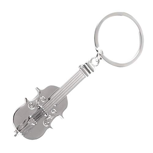 Preisvergleich Produktbild probeninmappx Violine geprägt Schlüsselanhänger aus Metall Musikinstrument Auto-Schlüsselanhänger Schlüsselhalter Hand Dekor Zubehör