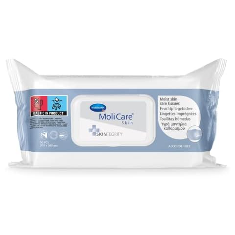 MoliCare Skin Reinigungstücher - Cleanse Tissues, 50 Stück, 20x30cm, Inkontinenzpflegeprodukt Cover