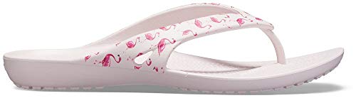 Image of Crocs Womens Casual Wear Slip On Flip Flops (Baby Pink 4)