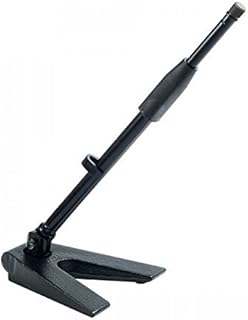 Proel DST110BK   Base da tavolo triangolare in ghisa pesante con asta telescopica per per Microfono Nero Opaco