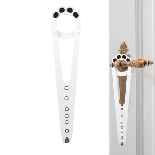 猫ドアホルダーラッチ - ペットドアストラップ、猫ドア代替品用の調節可能なラッチ |クイックインストールストラップ、安全なドアロック、犬が砂、食べ物、ペットの安全ソリューションにアクセスするのを防ぎます