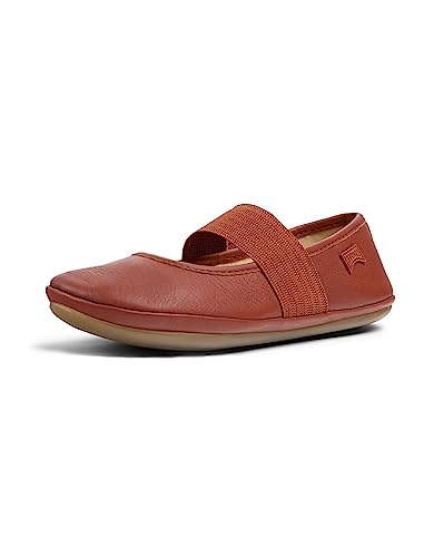 Camper Right Leather Mary Jane Flats for Girls - Ultra-Comfortable Ballerina Shoes with Comfort Footbed, Leather Lining, and Flexible Rubber Outsole