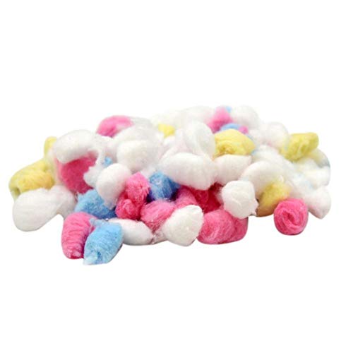 Colorful 100 PCS Pet Hamster Cotton Ball Winter Warm Gold Bear Paper Cotton Cage House Nest Filling Supplies Random Color