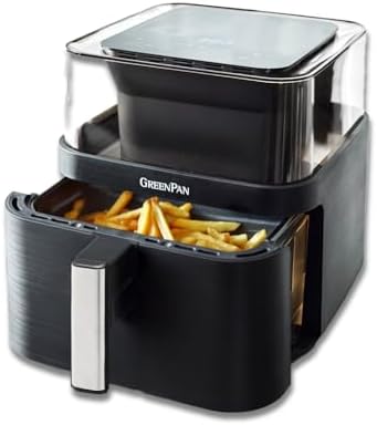 GreenPan Clearview Extra Large 7QT Air Fryer, 360° Clear Window, ...