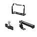 BGNing Aluminum Camera Cage, Camera Protective Case w/Handle Cold Shoe Mount Rig Stabilizer Rail Rod System Kit Compatible with Fujifilm XT4 (with Handle B)