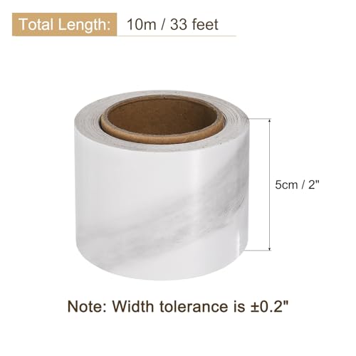 Image of uxcell Wood Grain Tape, 2 inch x33 Ft Self Adhesive Wood Grain Repair Patch for Baseboards, Doors, Floor Repair, Furniture Home Decor Jazz White
