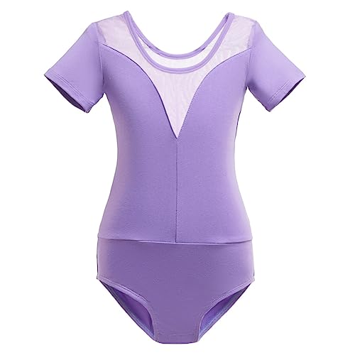 VANZACK Girls Ballet Dress One-piece Short-neck Tutu Ballet Training Skirt Girls Outfit Size 110