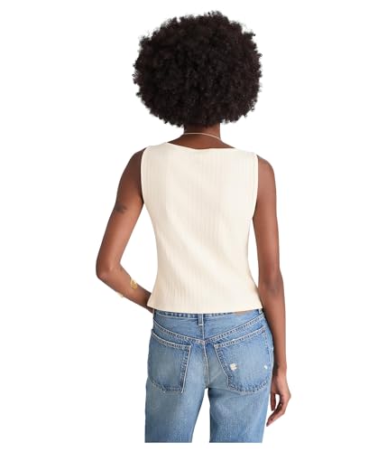 Madewell Women's Textured Vest with Shank Buttons2