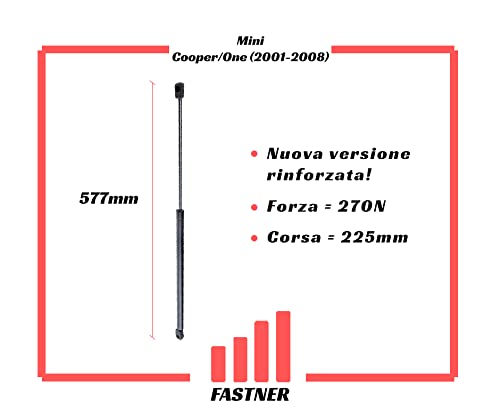 Compatibile con Mini Coppia Ammortizzatori Molle a Gas Pistoni Pistoncini Anteriori Cofano Motore Cooper/One R50/R52/R53 (2001-2008) 3132706448500 41617066566 51237066566 51237175020