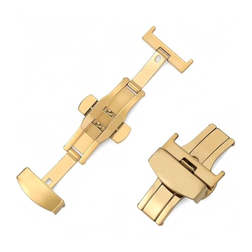 SRMVRNKNNK ���v�o���h �o�b�N�� �X�e�����X�X�`�[�� ���v�X�g���b�v �o�^�t���C�o�b�N�����ߋ� 10-22mm �_�u���v���X �|���b�V���{�^�� ���v�A�N�Z�T���[(Gold,10mm)