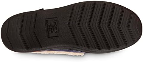 isotoner Men's Recycled Advanced Memory Foam Microsuede Vincent ECO Comfort Moccasin Slippers, Navy Blue, 11-12 | Image 3