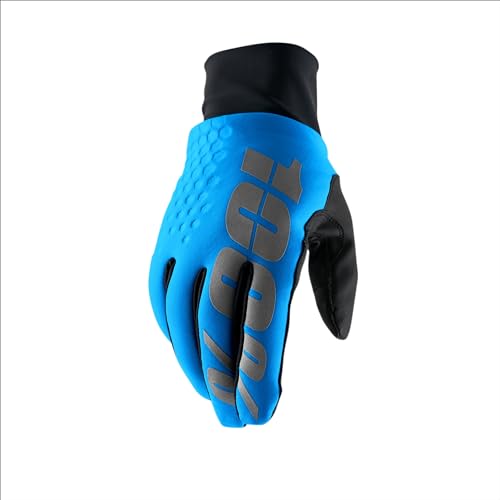 100% Hydromatic Brisker Motocross- und Schneemobil-Handschuhe für kaltes Wetter, warme und leichte Handschuhe für Motocross und Radfahren, Blau, Größe L