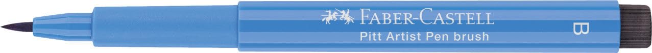 Faber-Castell Art & Graphic Pitt Artist Pen Brush India Ink Pen, Ultramarine, Single Pitt Pen, for Art, Craft, Drawing, Sketching, Home, School, University, Colouring - Ultramarine - 1 count (Pack of 1)