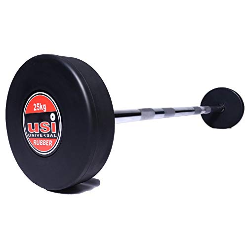 Image of USI UNIVERSAL Straight Weight Bar With Fixed Heads - Lifting Gym Rod, Curl Barbell for Workout Exercise Set (25)