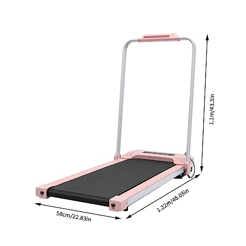 Elektrische loopband, 0,8 - 10 km/u, 0,5 - 6 mph, opvouwbare armleuning, wandelpad, joggen en led-display, elektrische loopband, looppad met afstandsbediening - Afbeelding 3