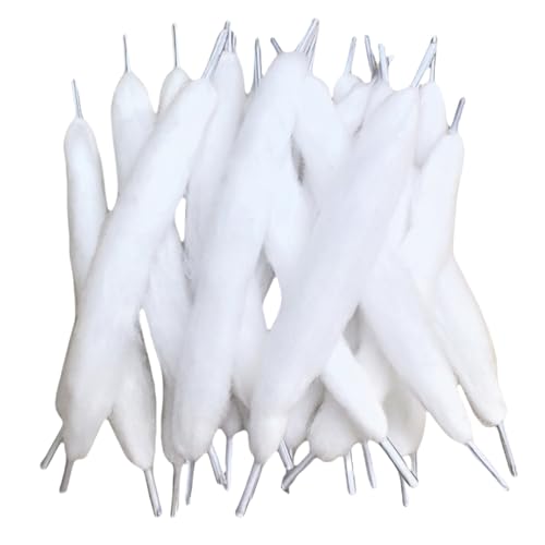 Cotton Bacon 120-Piece Fast-Absorbing Shoelaces - DIY Coil Cord Wick Quick-Dry Organic Shoelace Cotton Sticks for Crafts & Repair (120 Silver)