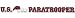 U.S. Paratrooper 20 inch Window Strip ARMY Outside Decal