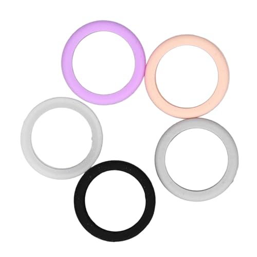 Zunate Smart Ring Cover for Ring Gen 3 / Aizo Ring - Silicone Elastic Anti Scratch Smart Ring Protector for Daily Use, 5 Pcs 5 Colors (M)