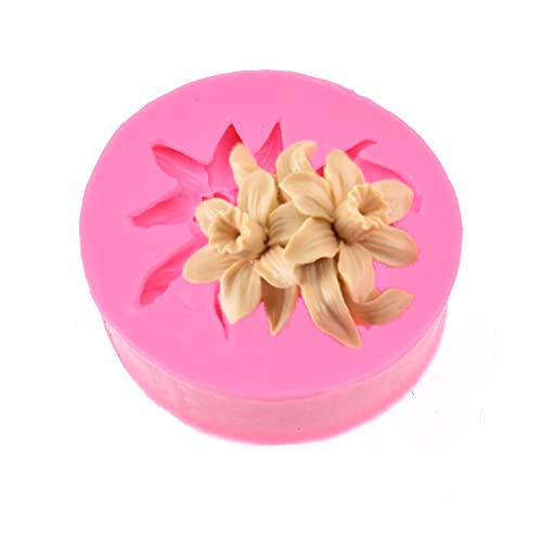 Catálogo para Comprar On-line Moldes para bizcoletas los 10 mejores. 48 RELAND SUN Molde de silicona para fondant con diseño de rosas de lirio lila (producto 1)