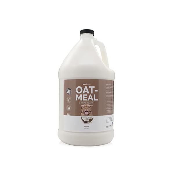 Bark 2 Basics Oatmeal Dog Shampoo, 1 Gallon – Natural Colloidal Oatmeal, Natural Ingredients, Calms Dry Itchy Irritated Skin, Moisturizes and Soothes The Skin and Coat, Professional Grade Bark 2 Basics Oatmeal Dog Shampoo, 1 Gallon – Natural Colloidal Oatmeal, Natural Ingredients, Calms Dry Itchy Irritated Skin, Moisturizes and Soothes The Skin and Coat, Professional Grade