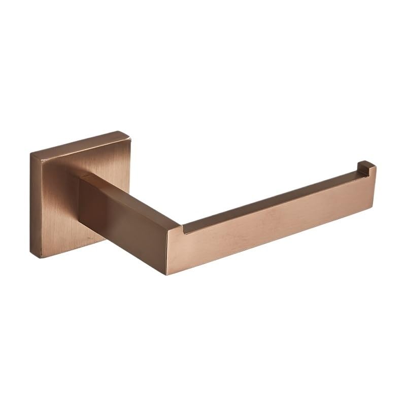 DUANSIYU Toilet Roll Holder 1PC Stainless Steel Square Toilet Roll Holder Bathroom Tissue Holder Toilet Paper Holder Bathroom Accessory Toilet Paper Holder(Brushed Rose Gold)