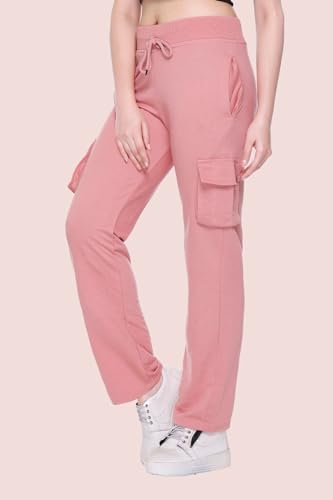 Image of White Moon Women's 4 Pocket Cargo Joggers for Gym - Comfortable Track Pants for Women, Cotton Jogger Combo Pack of 2, Ideal Track Pants for Women, Cargo Joggers for Everyday Wear