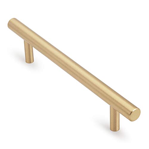 5 Pièces Boutons de Tiroir en Laiton pour Placards Poignee de Meuble Cuisine, centres de trous 64mm à 160mm