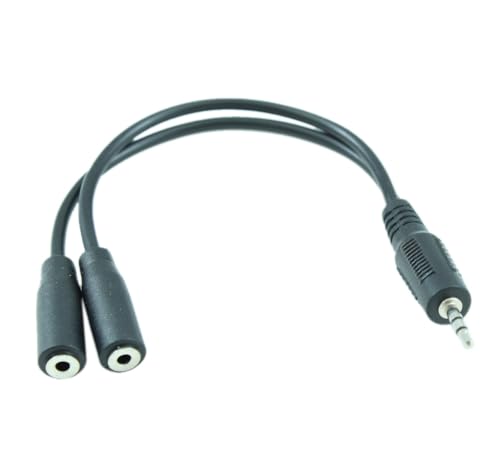 Cable adaptador estéreo 2.5mm TRS Y-Split 1 macho a 2 hembras miniatura 1