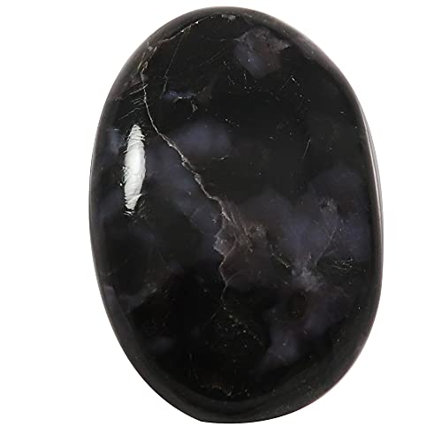 Jaspe ovale cabochon naturel Gabbro Qi64 en vrac de 46,8 carats pour création