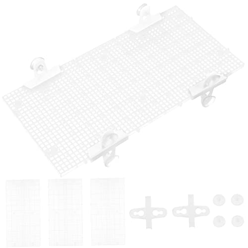 iplusmile 4個 水槽仕切り 水槽底グリッド 戦車 水族館の吸盤 カバーハンドル クリア カップ 水族館の仕切り 魚タンク グリッド ディバイダー の 板 グリッド pp