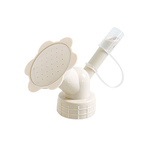 ZHOUBA 2 in 1 Plastic Bottle Top Waterers Sprinkler Nozzle Watering Cans Irrigation Nozzle Flower Watering Sprinkler Shower Head Home Garden Tool Apricot
